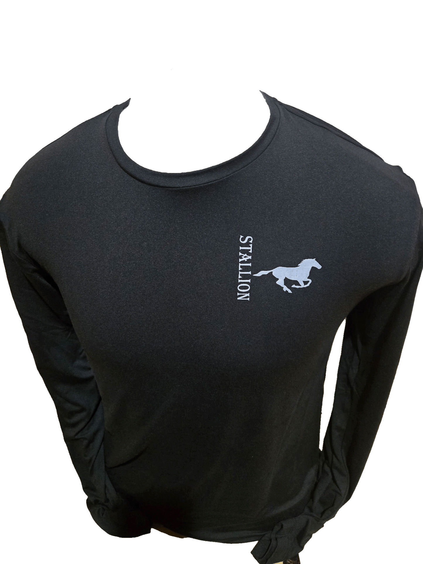 Side Stallion LS Tee Shirt Branding the White Stallion