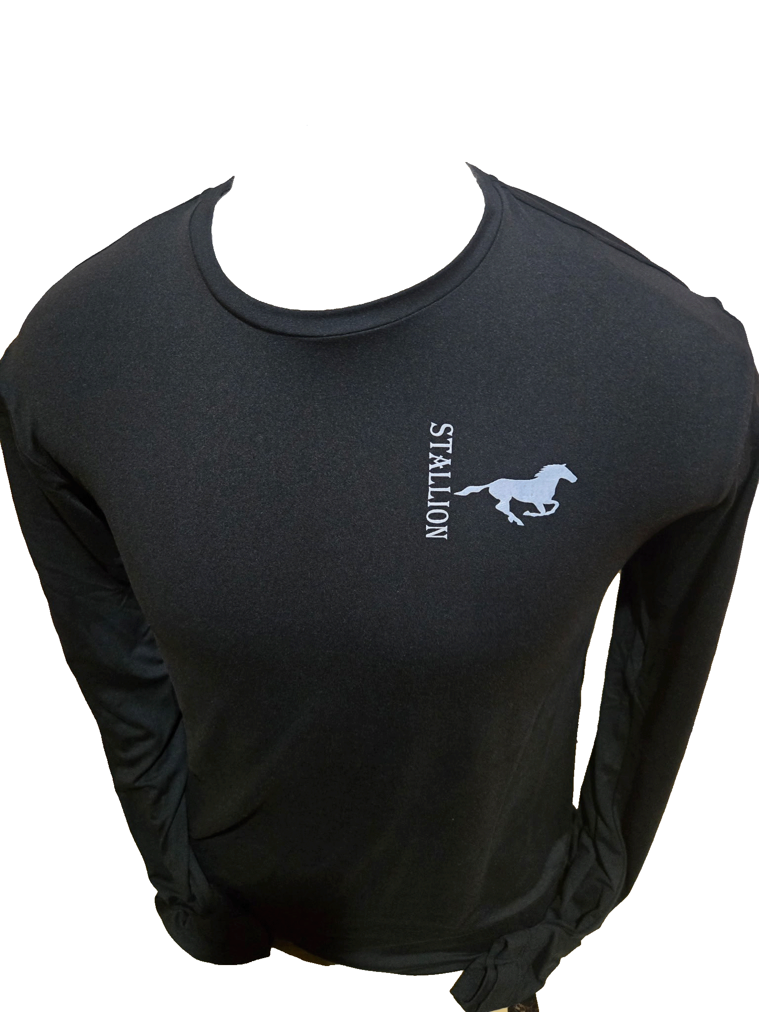 Side Stallion LS Tee Shirt Branding the White Stallion