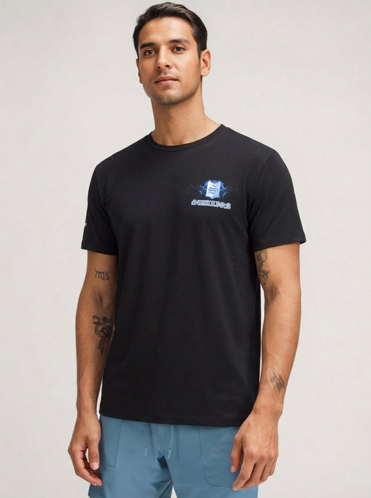 Stallion Blue Shield Tee Shirt for Men