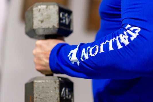 Side Stallion LS Tee Branding White Stallion Sleeve for Men