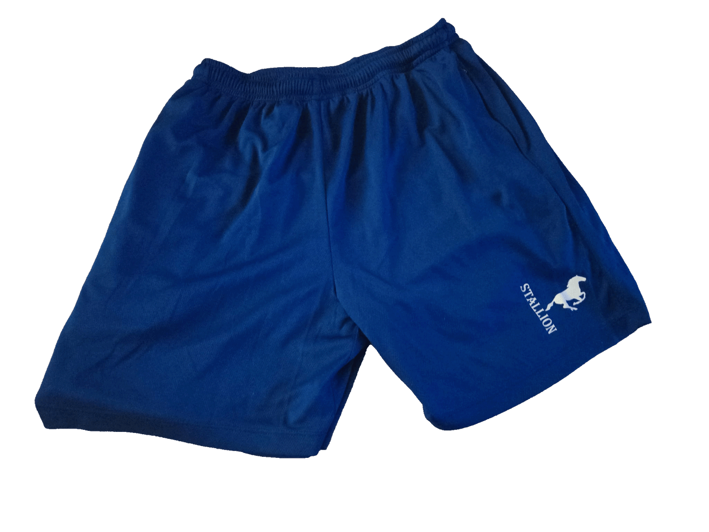 Mesh "Work-Out" Shorts Branding the White Stallion for Men