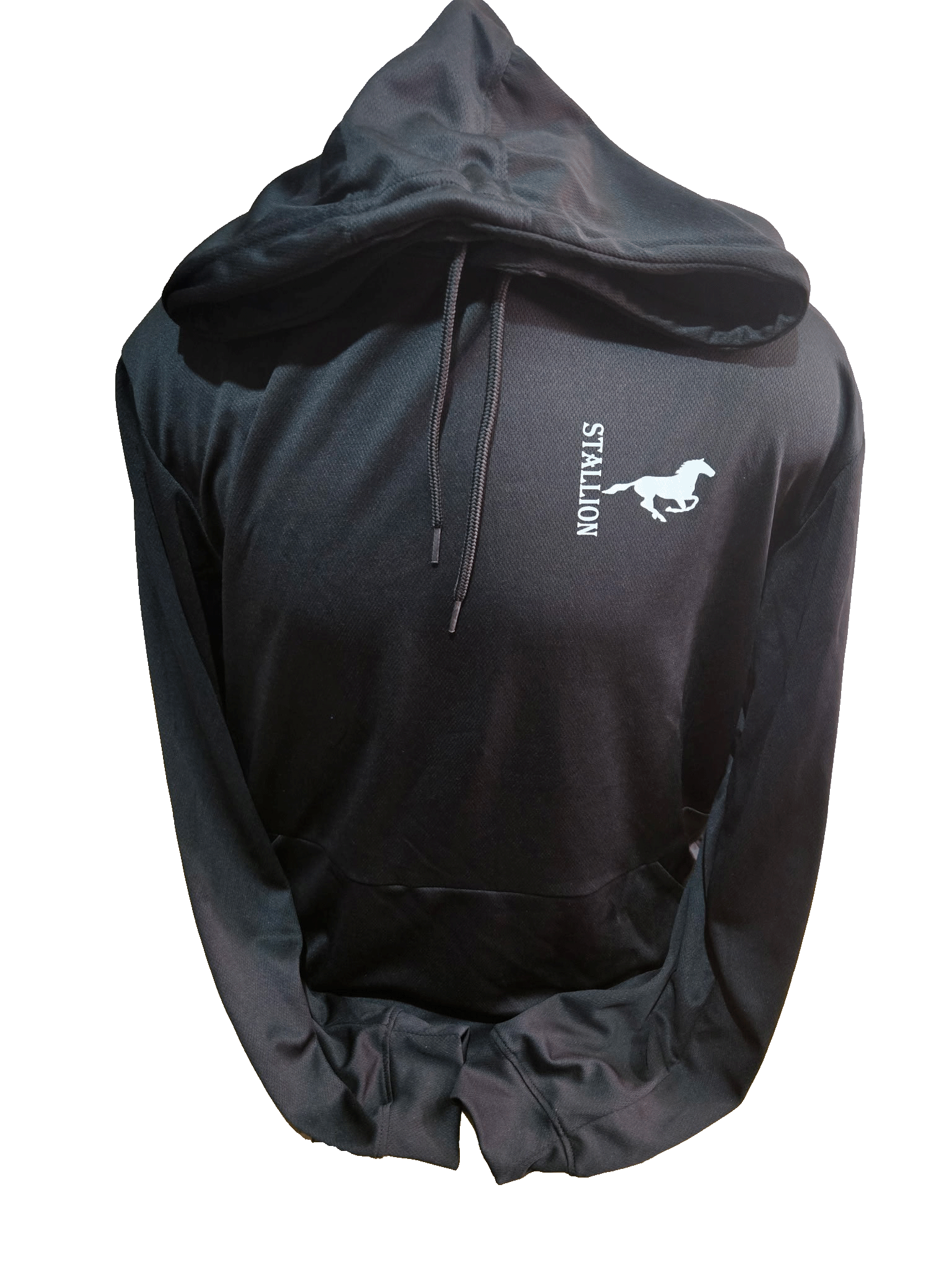 Stallion Mesh Hoodie Branding White Stallion