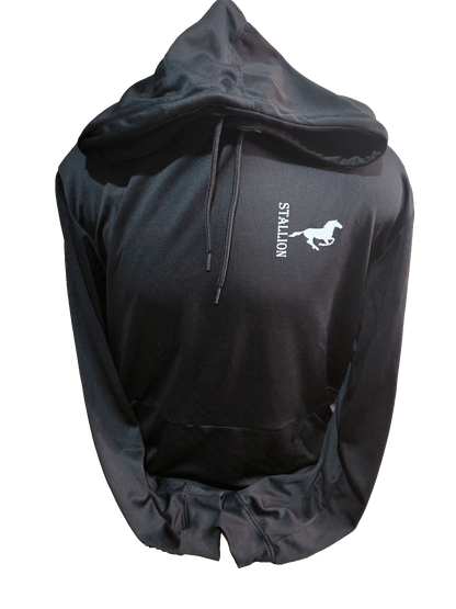 Stallion Mesh Hoodie Branding White Stallion
