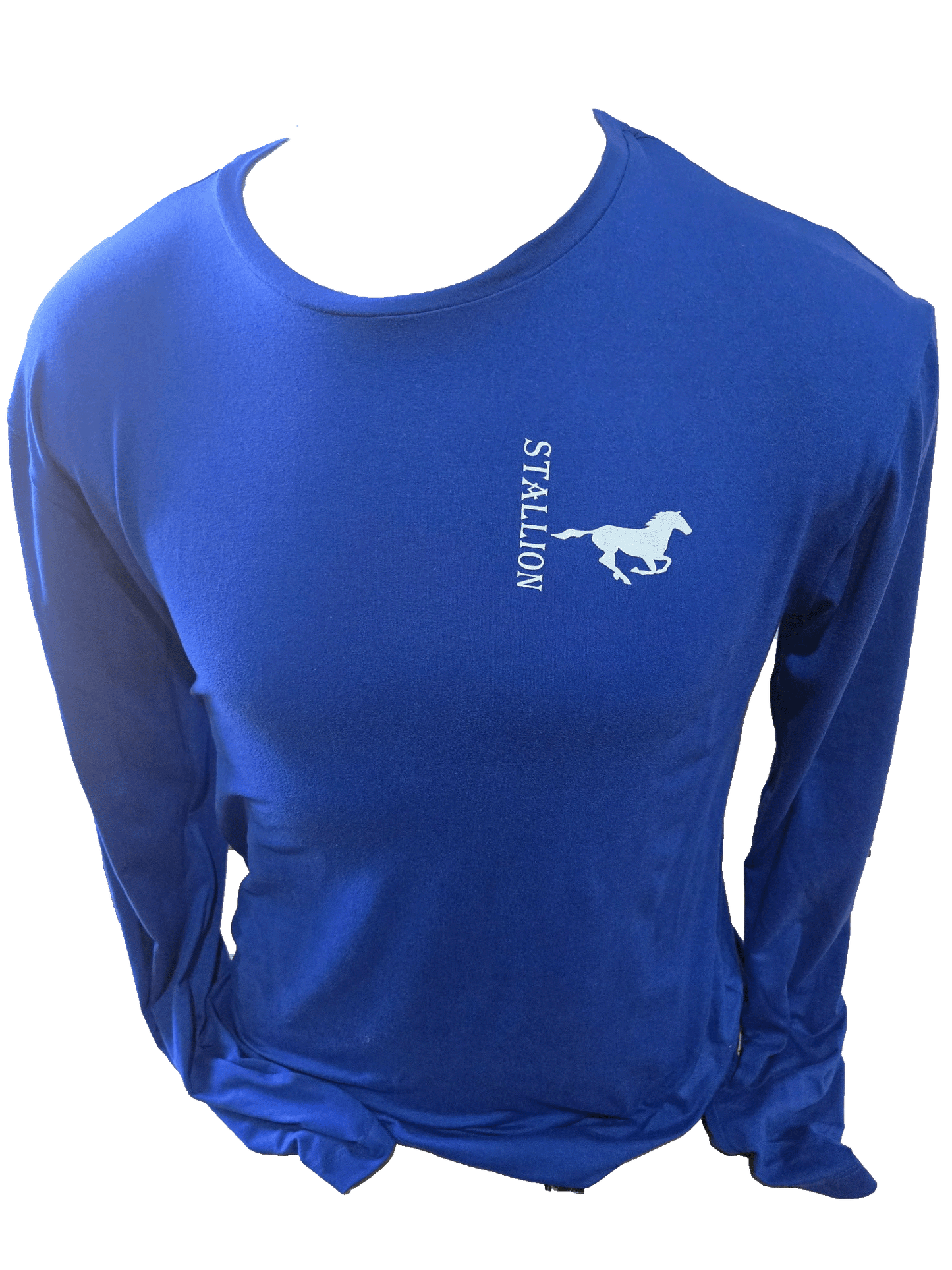 Side Stallion LS Tee Shirt Branding the White Stallion