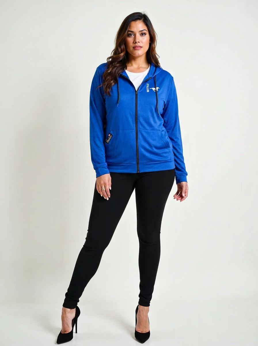 Stallion Mesh "Full-Zip" Lightweight Hoodie Branding the White Stallion