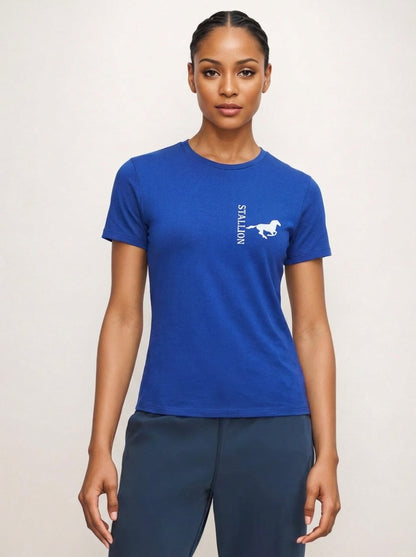 Mesh Tee Shirt Branding the White Stallion