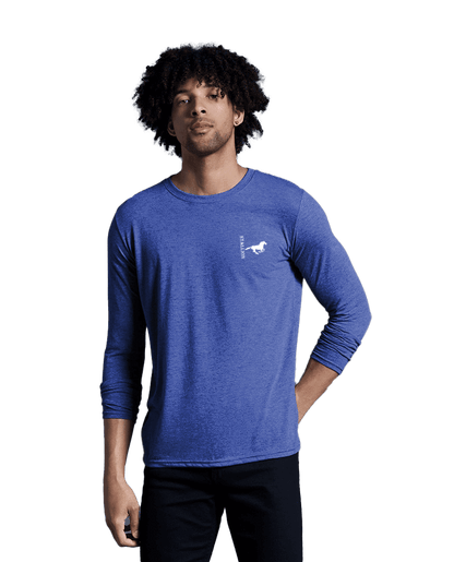 Side Stallion LS Tee Shirt Branding the White Stallion